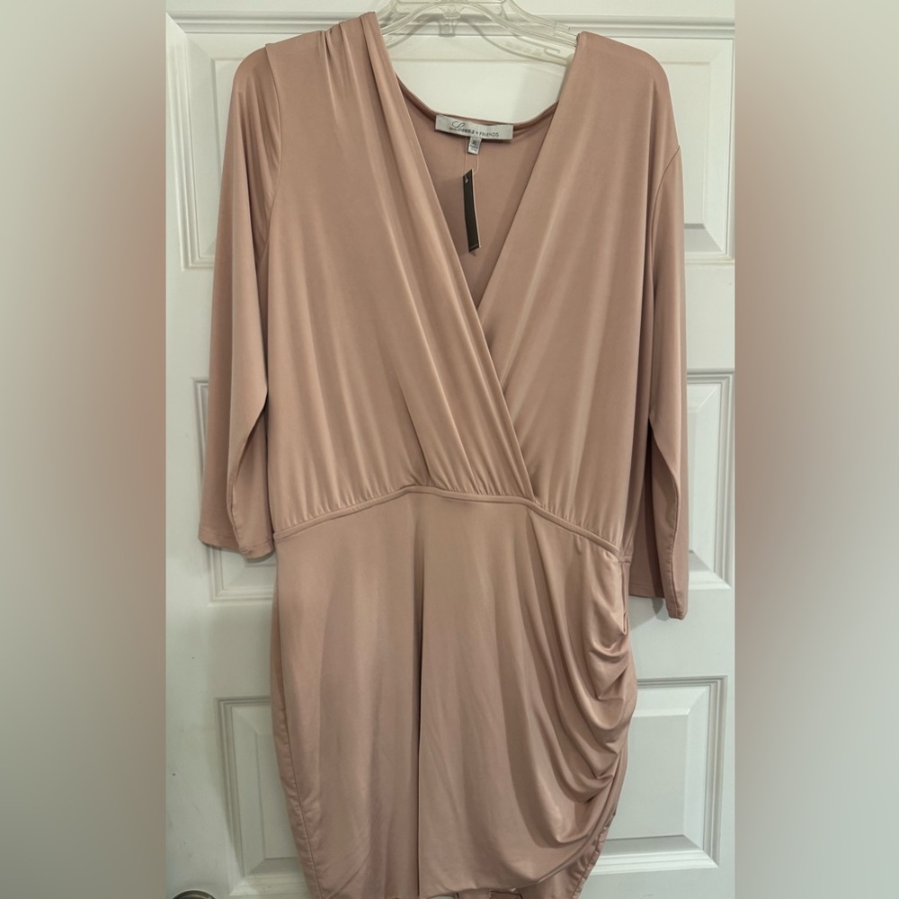 Lovers + Friends Blush V-Neck Dress